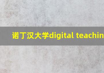 诺丁汉大学digital teaching